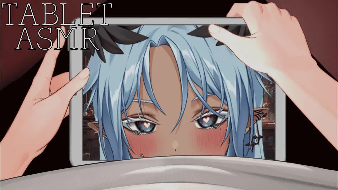 [ASMR / 3DIO] Tablet💙 Ear licking / Kissing / Talking 💙