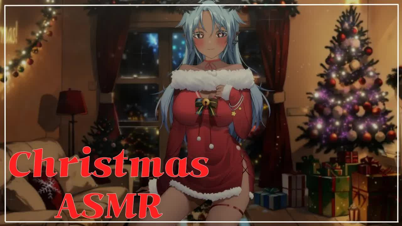 [ASMR / 3DIO] Chistmas ASMR 💙 Ear licking / Kissing / Talking / Candy eating💙