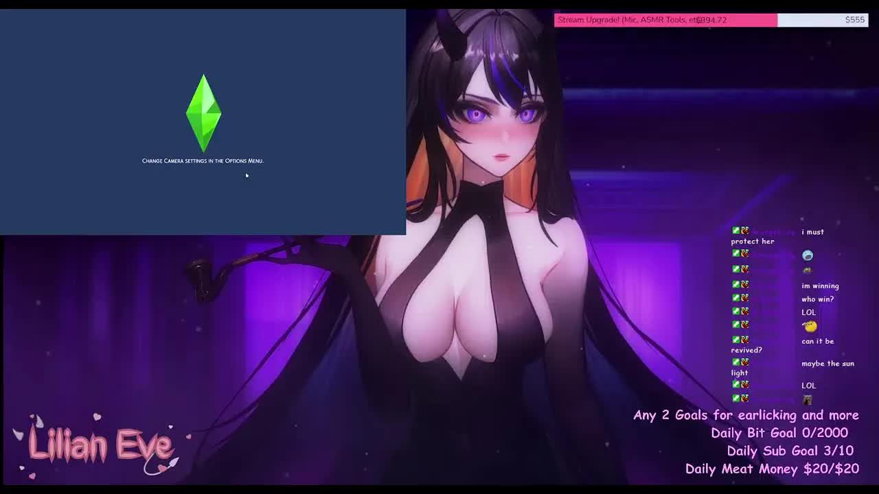 【ASMR/雑談 3dio】 Lilian Eve 【 VTuber 】ASMR Live Stream - 💜 ear licking and kisses💜