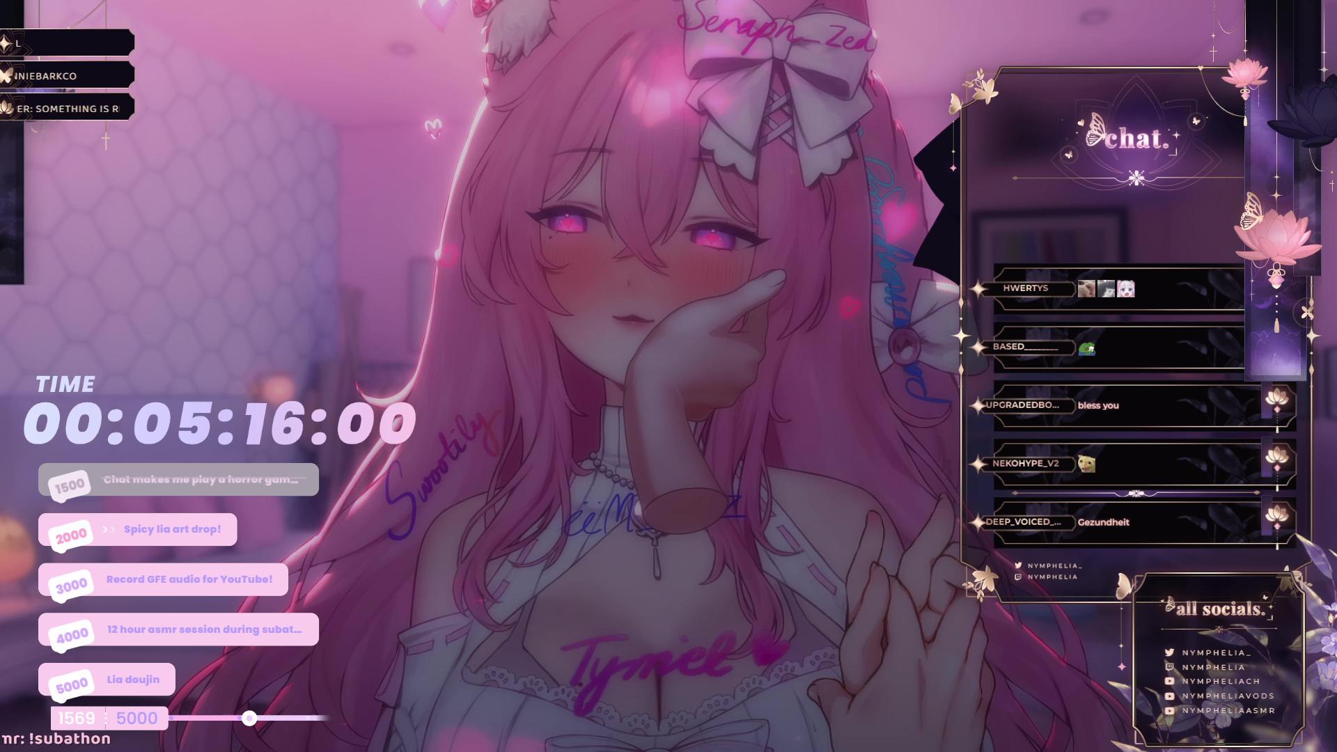 ♡LIVE ASMR♡FLUFFY LIA DEBUT SUBATHON DAY 4♡ YOUR FLUFFY CATNYMPH IS HERE ♡ !links
