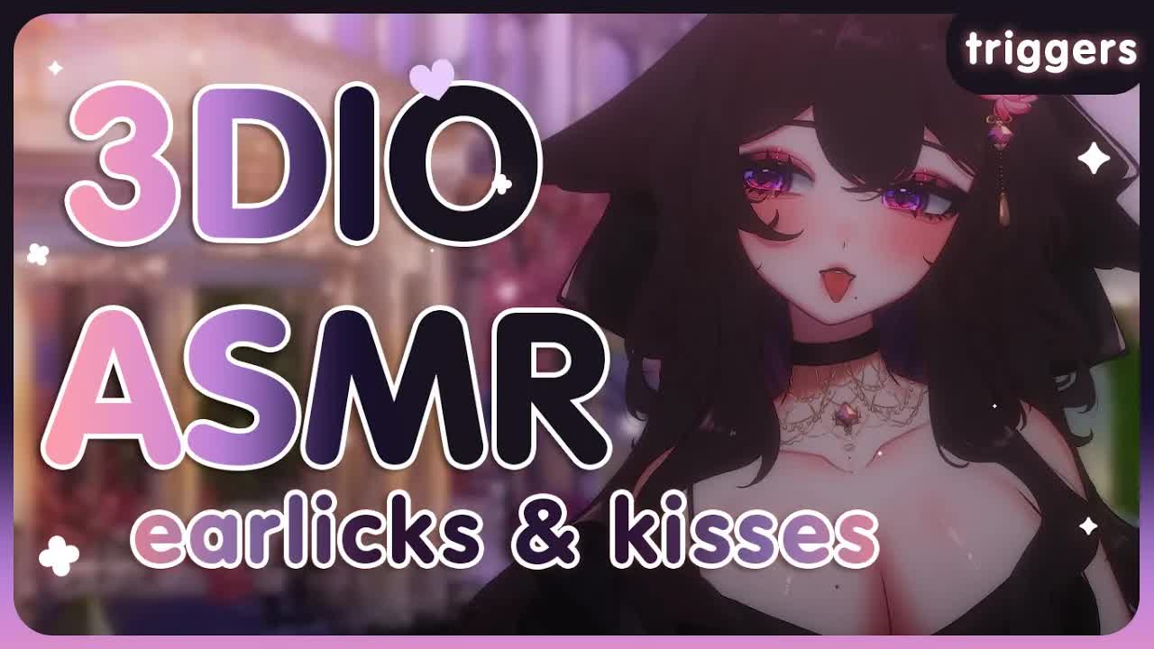 [3DIO ASMR] 1 hour of kisses and earlicks ♥ [deep and tingly][no talking][VTUBER]
