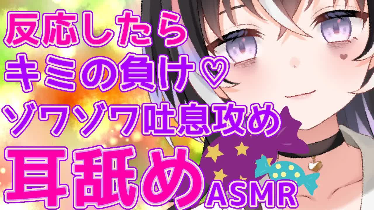 【耳舐めASMR】反応したらキミの負け♡ゾワゾワ吐息攻め【新人Vtuber】