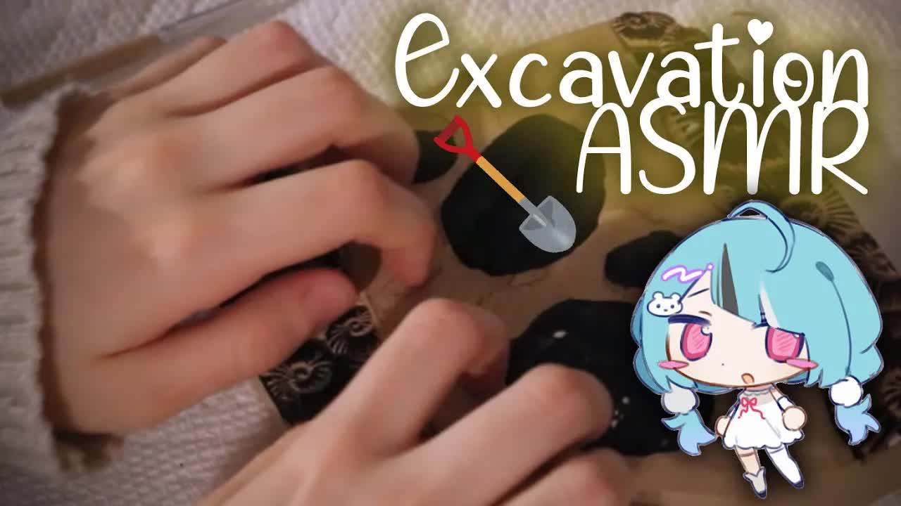【ASMR】 Excavating your weary bones ♥ Fossil dig kit!